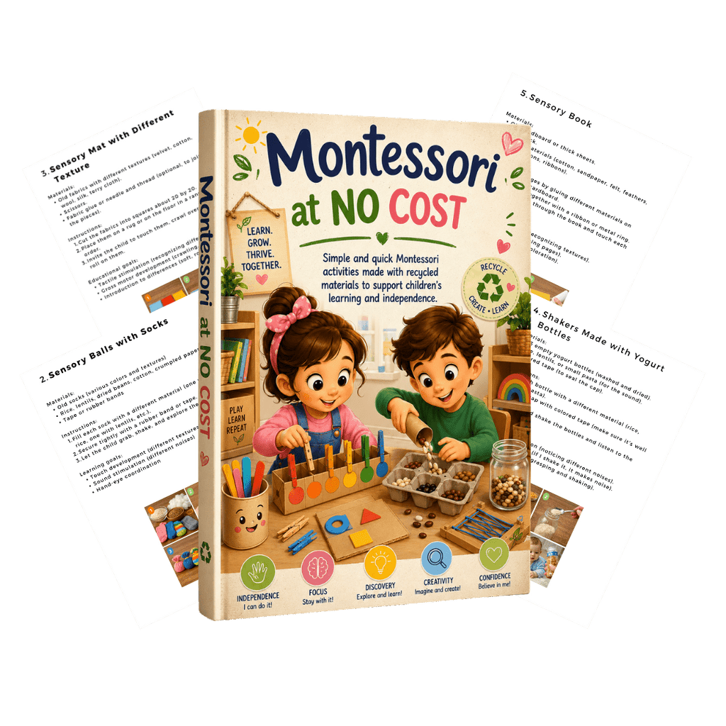 Montessori at No Cost - English ver. + The Routine Handbook - KidsLearnHub