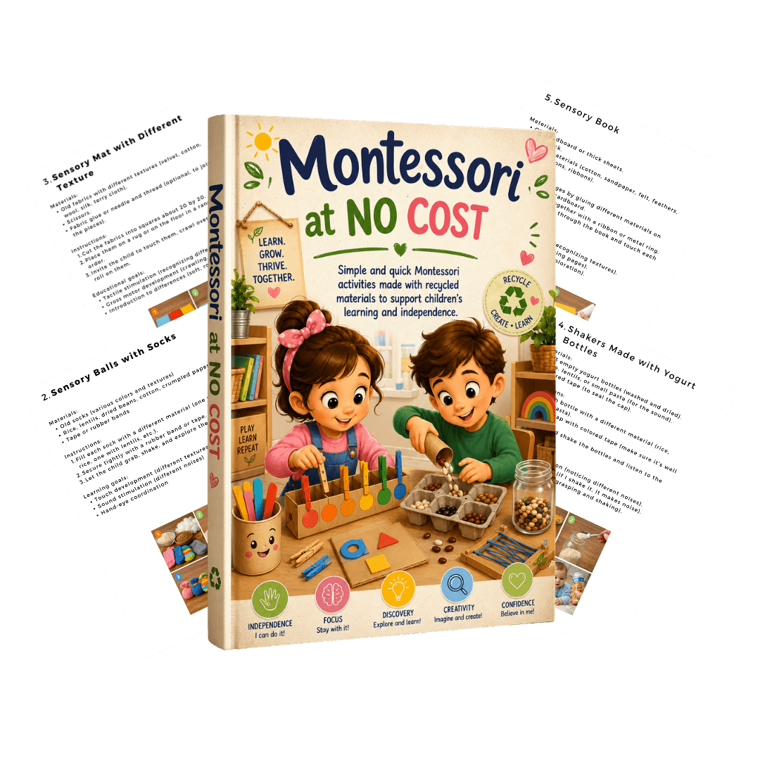 Montessori at No Cost - English ver. + The Routine Handbook - KidsLearnHub