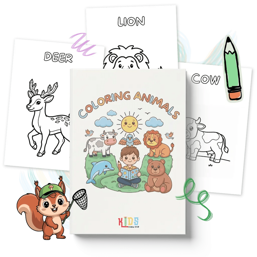 Coloring Animals - KidsLearnHub
