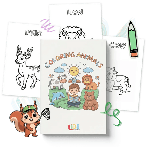 Coloring Animals - KidsLearnHub